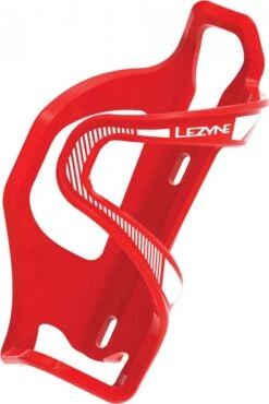Lezyne Flow Cage SL Enhanced Side Entry Bottle Cage (Left Side) Red