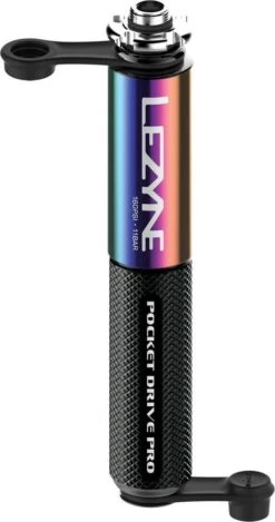 Lezyne Pocket Drive Pro Hand Pump (Max 160 Psi / 11 Bar) Neo Metal / Black