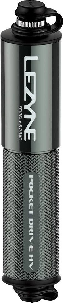 Lezyne Pocket Drive HV Hand Pump (Max 90 Psi / 6.2 Bar) Lite Grey