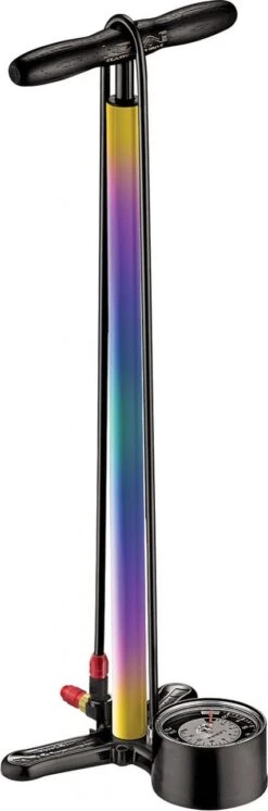 Lezyne Classic Floor Drive White Foot Pump (Max 220 Psi / 15 Bar) Neo Metal