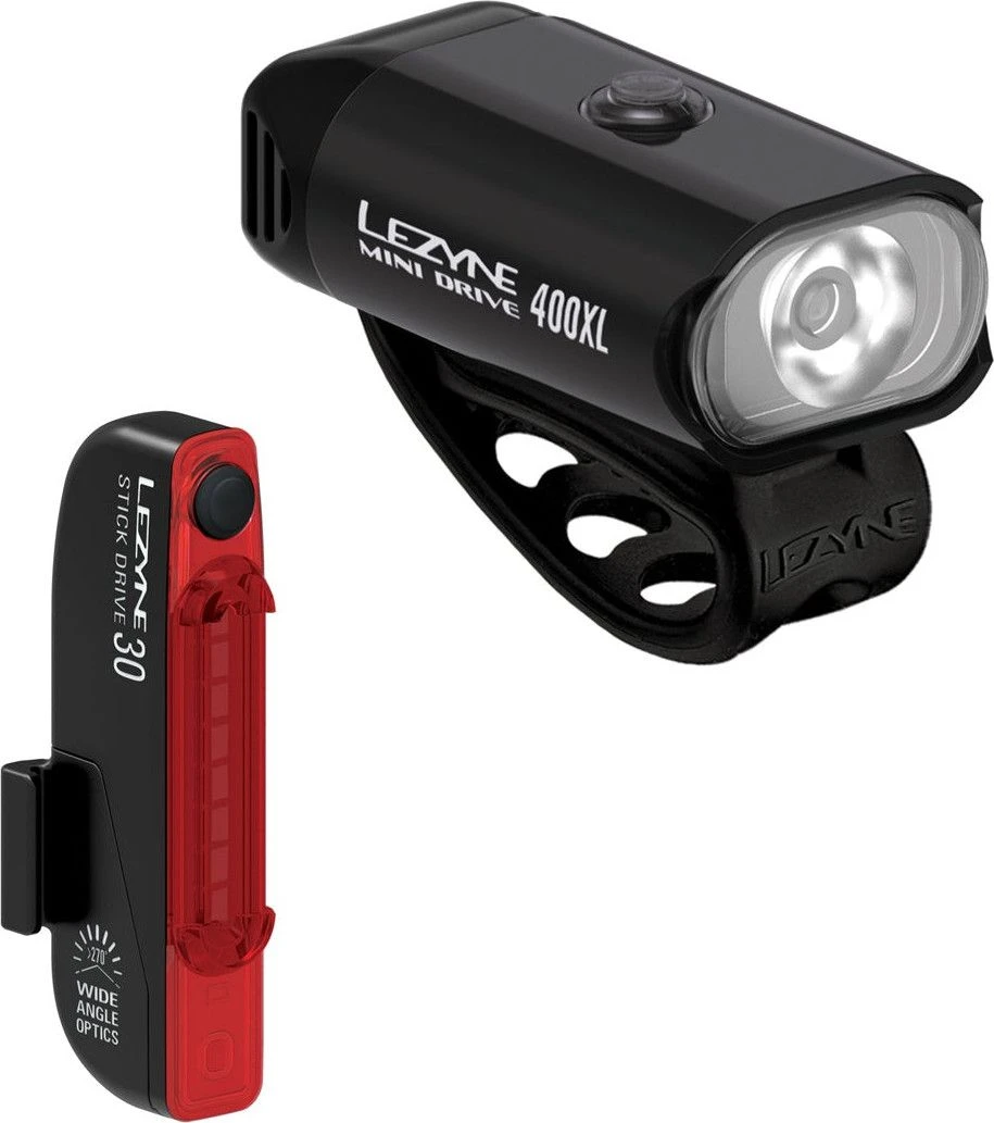 Lezyne Mini Drive 400XL / Stick Drive Lights Black 1 Lezyne Mini Drive 400XL / Stick Drive Lights Black