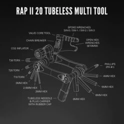 Lezyne RAP II Multi Tool - #20 Tubeless -Lezyne lezyne multi tool rap ii 20 1 1342598