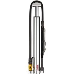 Lezyne Micro Floor Drive Pump HVG High Volume With Gauge: Silver