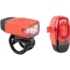 Lezyne KTV Drive Headlight And Taillight Set: Red