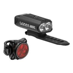 Lezyne Micro Drive 600XL/Zecto Auto Combo Light Set, Black