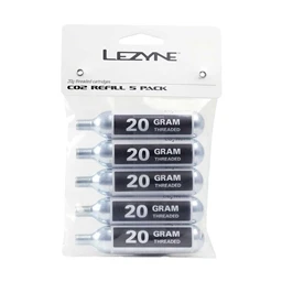 Lezyne Threaded CO2 Cartridge, 20g, Bag Of 5 1 Lezyne Threaded CO2 Cartridge, 20g, Bag Of 5