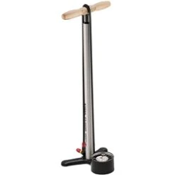 Lezyne Steel Floor Drive Floot Pump With 3.5" Gauge, ABS Pro Head, Silver
